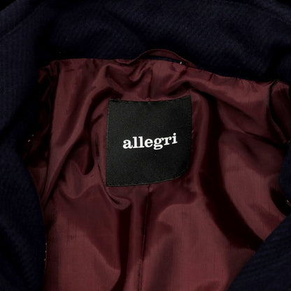 【中古】【未使用】アレグリ Allegri ウール フーデッドコート ネイビー【 46 】【 状態ランクS 】【 メンズ 】