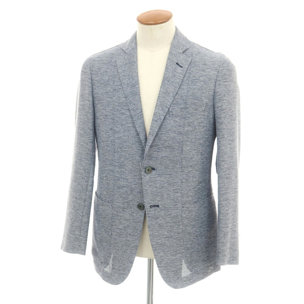 【中古】アレグリ Allegri ポリエステルコットンジャージー カジュアルジャケット ネイビー【 46 】【 状態ランクB 】【 メンズ 】