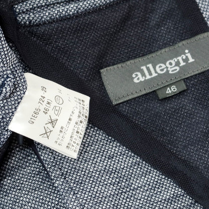 【中古】アレグリ Allegri ポリエステルコットンジャージー カジュアルジャケット ネイビー【 46 】【 状態ランクB 】【 メンズ 】
