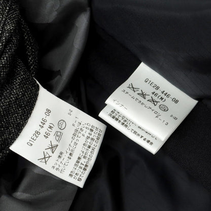 【中古】【未使用】アレグリ Allegri ウールコットン ダウンベスト付き 2B カジュアルジャケット ブラックxホワイト【 46 】【 状態ランクS 】【 メンズ 】