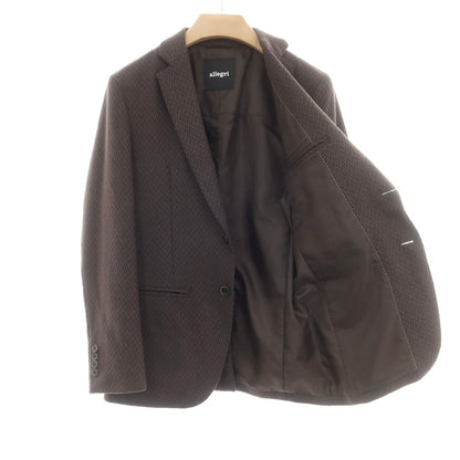 【中古】【未使用】アレグリ Allegri ウールナイロン カジュアルジャケット ブラウンxカーキグレー【 46 】【 状態ランクS 】【 メンズ 】