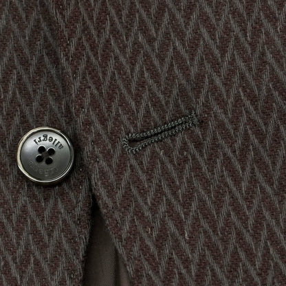 【中古】【未使用】アレグリ Allegri ウールナイロン カジュアルジャケット ブラウンxカーキグレー【 46 】【 状態ランクS 】【 メンズ 】