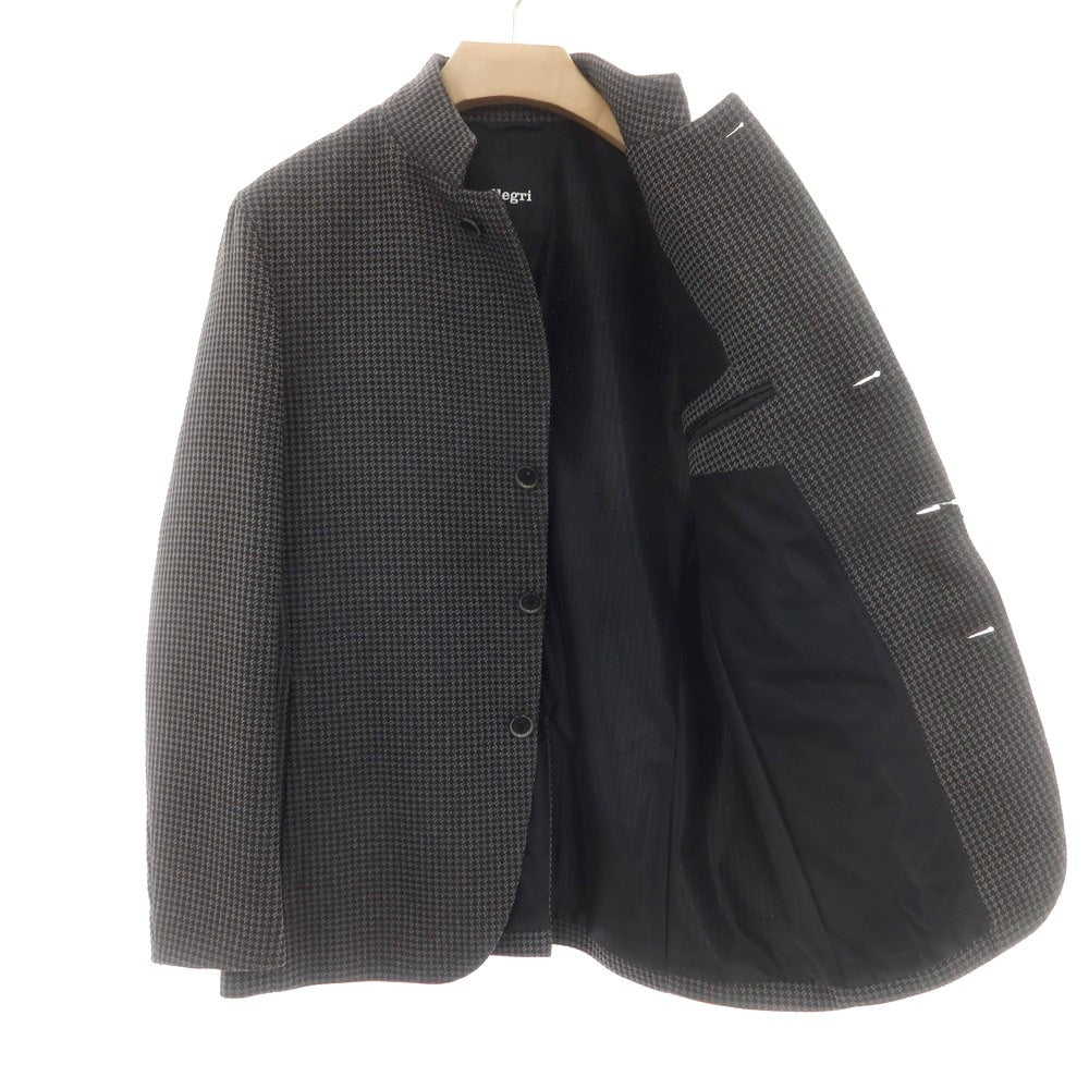 【中古】【未使用】アレグリ Allegri ポリエステル カジュアルジャケット グレーxブラック【 46 】【 状態ランクS 】【 メンズ 】