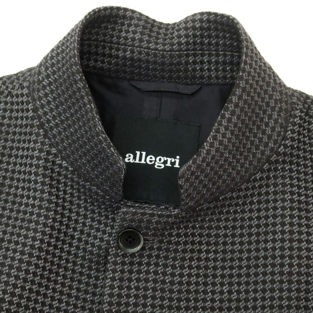 【中古】【未使用】アレグリ Allegri ポリエステル カジュアルジャケット グレーxブラック【 46 】【 状態ランクS 】【 メンズ 】