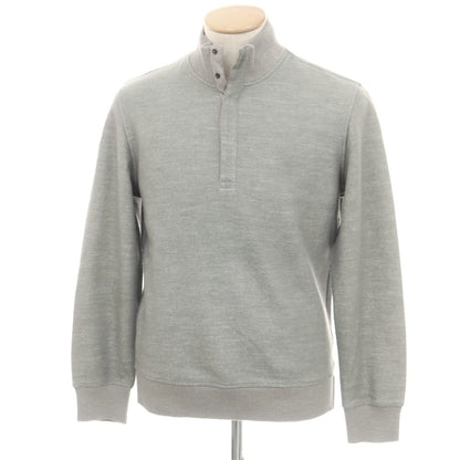 【中古】アレグリ Allegri ウールポリエステル ハーフスナップボタン スタンドカラー プルオーバーニット グレー【 46 】【 状態ランクC 】【 メンズ 】