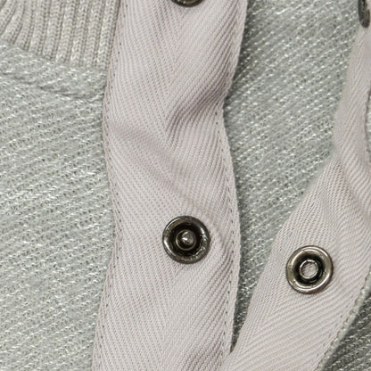 【中古】アレグリ Allegri ウールポリエステル ハーフスナップボタン スタンドカラー プルオーバーニット グレー【 46 】【 状態ランクC 】【 メンズ 】