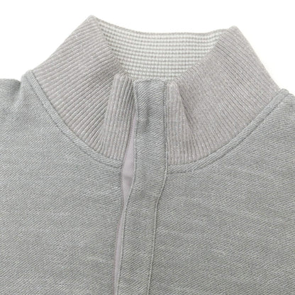 【中古】アレグリ Allegri ウールポリエステル ハーフスナップボタン スタンドカラー プルオーバーニット グレー【 46 】【 状態ランクC 】【 メンズ 】