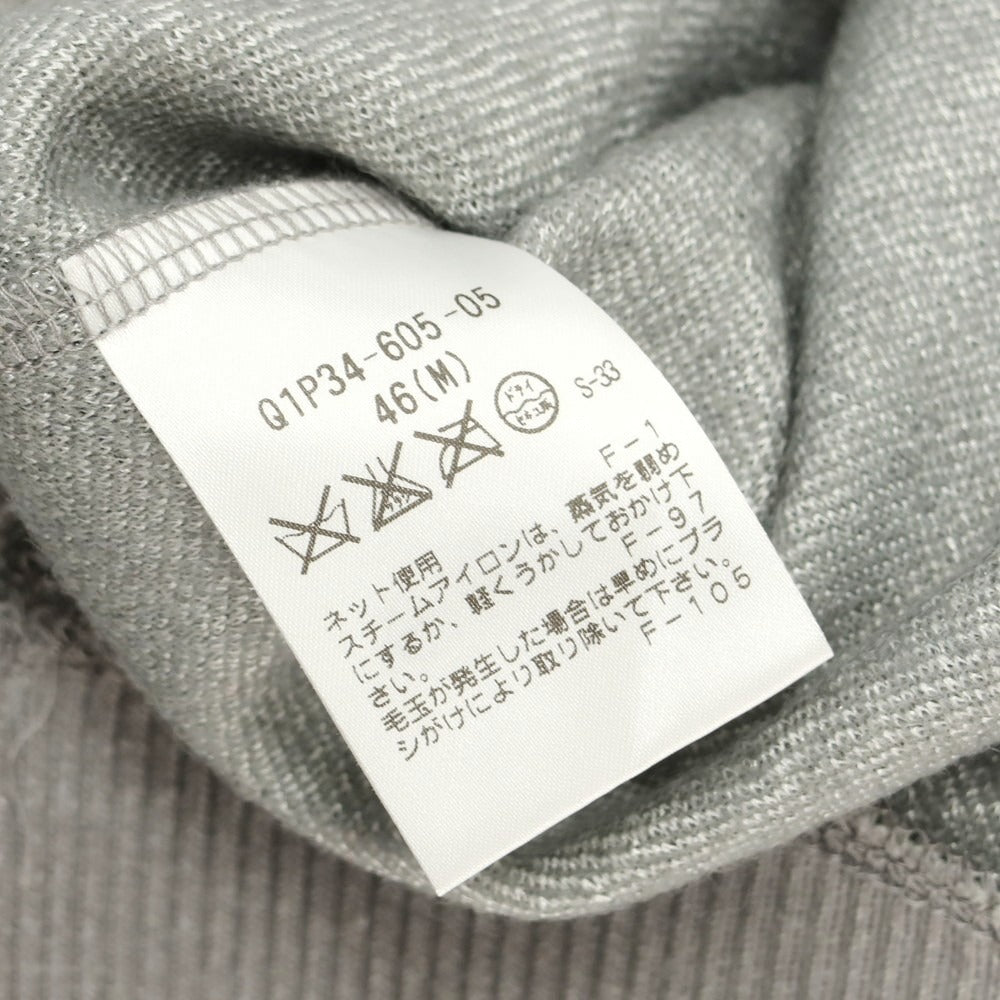 【中古】アレグリ Allegri ウールポリエステル ハーフスナップボタン スタンドカラー プルオーバーニット グレー【 46 】【 状態ランクC 】【 メンズ 】