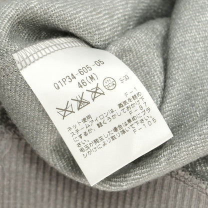 【中古】アレグリ Allegri ウールポリエステル ハーフスナップボタン スタンドカラー プルオーバーニット グレー【 46 】【 状態ランクC 】【 メンズ 】