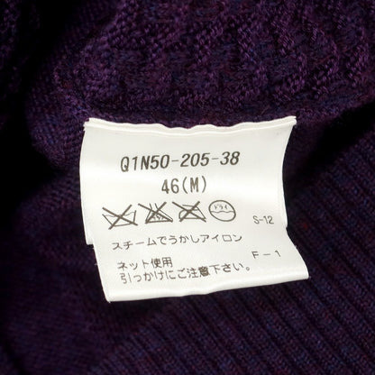 【中古】アレグリ Allegri ウールアクリル ハーフジップ 襟付き プルオーバーニット パープル【 46 】【 状態ランクB 】【 メンズ 】