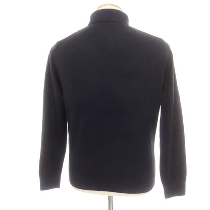 【中古】アレグリ Allegri ウールアクリル ハーフジップ 襟付き プルオーバーニット ネイビー【 46 】【 状態ランクA 】【 メンズ 】