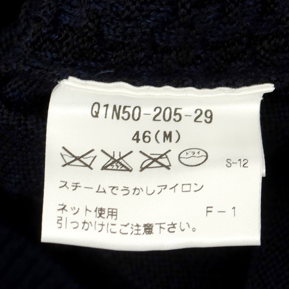 【中古】アレグリ Allegri ウールアクリル ハーフジップ 襟付き プルオーバーニット ネイビー【 46 】【 状態ランクA 】【 メンズ 】