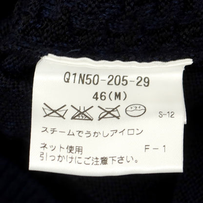 【中古】アレグリ Allegri ウールアクリル ハーフジップ 襟付き プルオーバーニット ネイビー【 46 】【 状態ランクA 】【 メンズ 】