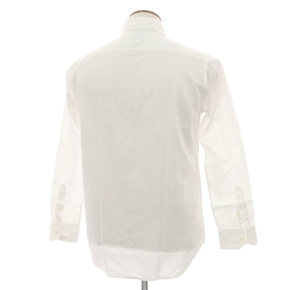 【中古】アレグリ Allegri コットン ジャカード スナップダウン ドレスシャツ ホワイト【 46 】【 状態ランクB 】【 メンズ 】