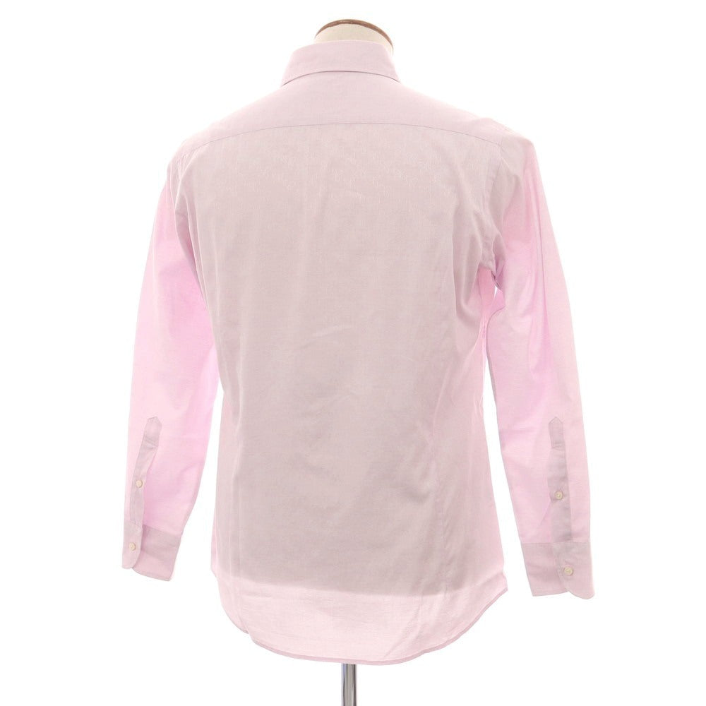【中古】アレグリ Allegri コットン ジャカード セミワイドカラー カジュアルシャツ ライトピンクパープルxホワイト【 46 】【 状態ランクB 】【 メンズ 】