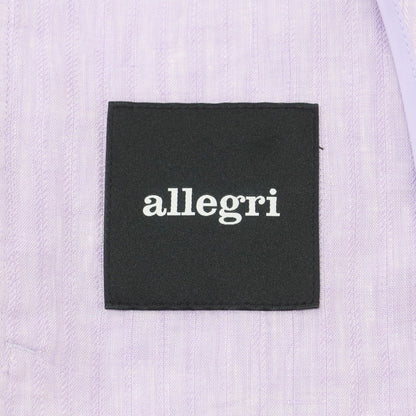 【中古】【未使用】アレグリ Allegri ストライプ リネン サファリジャケット ラベンダー【 46（M） 】【 状態ランクS 】【 メンズ 】