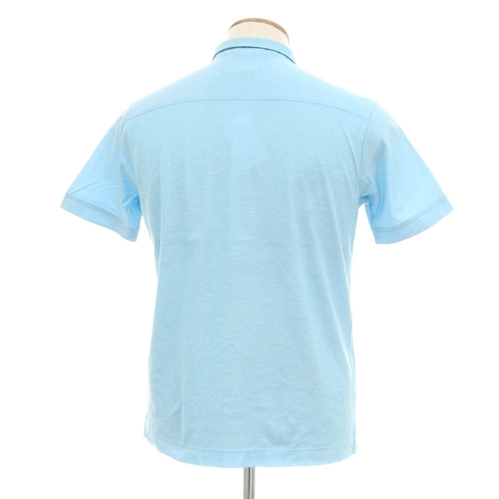 【中古】アレグリ Allegri コットン 半袖ポロシャツ ライトブルー【 46 】【 状態ランクA 】【 メンズ 】