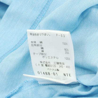 【中古】アレグリ Allegri コットン 半袖ポロシャツ ライトブルー【 46 】【 状態ランクA 】【 メンズ 】