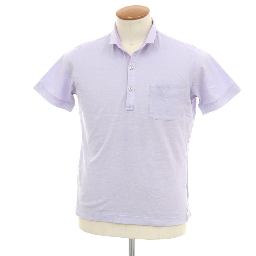 【中古】アレグリ Allegri コットン 半袖ポロシャツ ラベンダー【 46 】【 状態ランクB 】【 メンズ 】