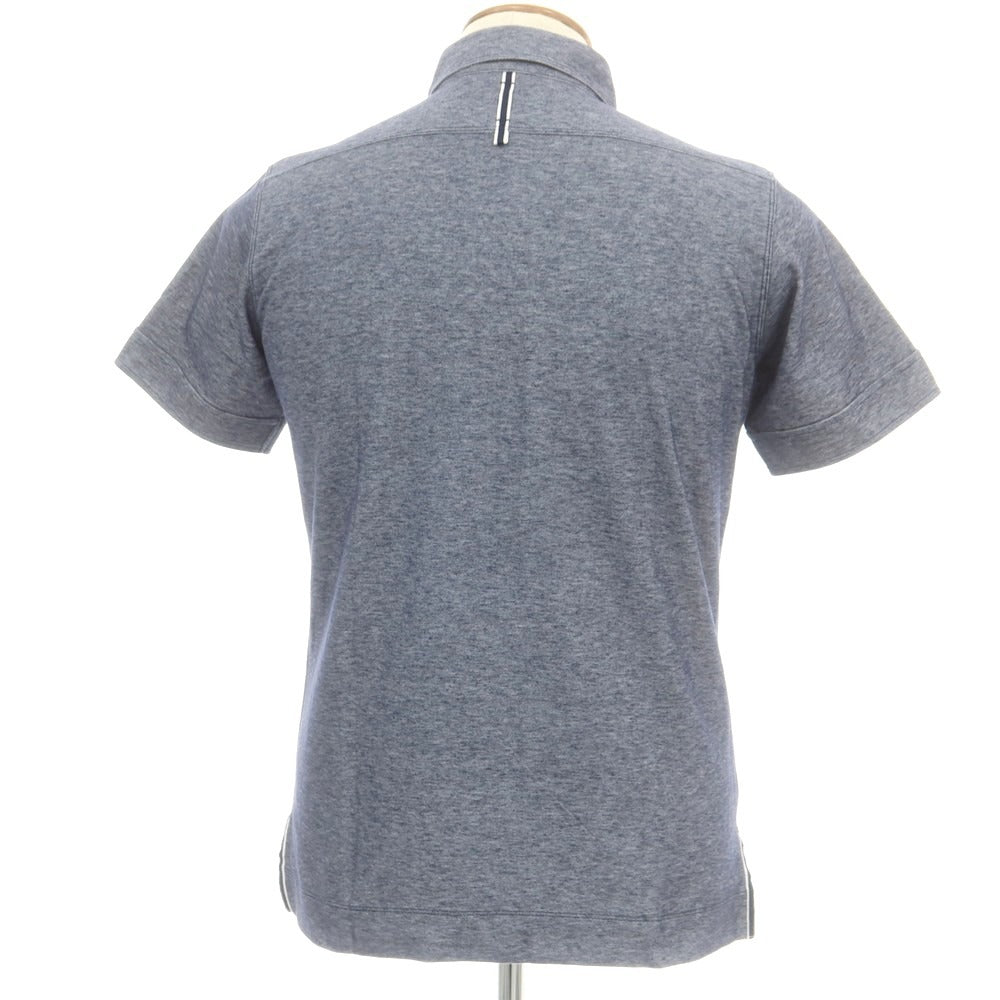 【中古】アレグリ Allegri ポリエステルコットンリネン 半袖ポロシャツ ネイビー【 46 】【 状態ランクB 】【 メンズ 】