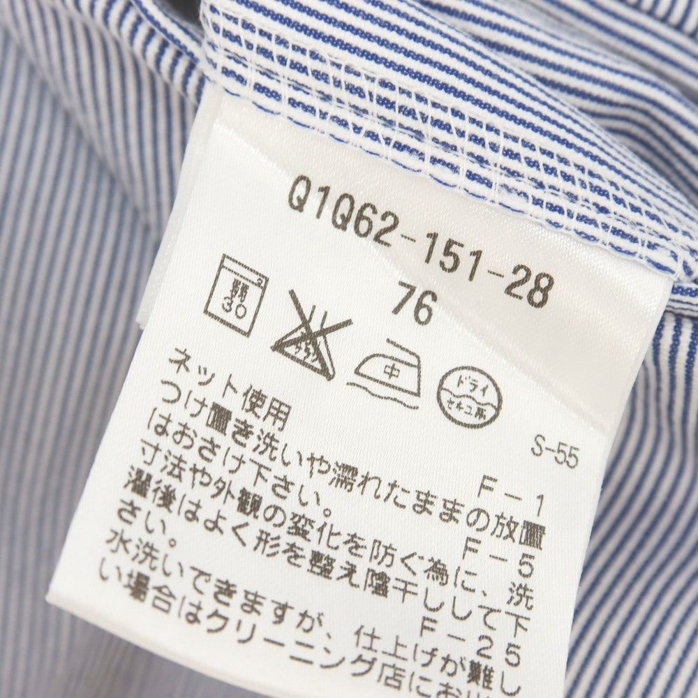 【中古】アレグリ Allegri ストレッチ コットン ストライプ カジュアルスラックスパンツ ブルーxホワイト【 76 】【 状態ランクB 】【 メンズ 】