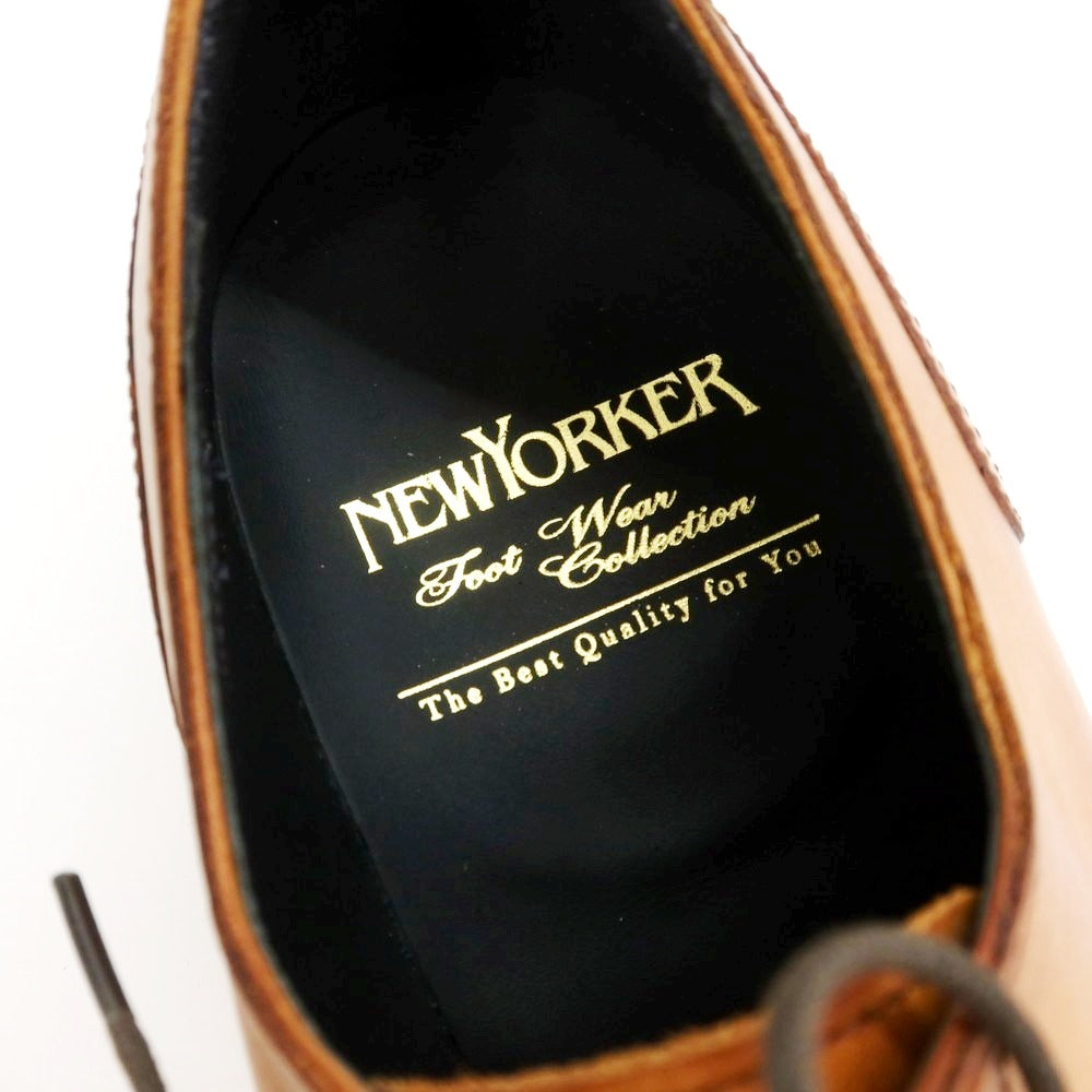 【中古】【未使用】ニューヨーカー NEWYORKER スプリットトゥ ドレスシューズ ライトブラウン【 7 1/2EEE 】【 状態ランクS 】【 メンズ 】