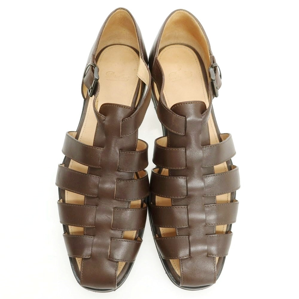【中古】パラブーツ Paraboot FERRET レザー グルカサンダル ダークブラウン【 9 】【 状態ランクA 】【 メンズ 】