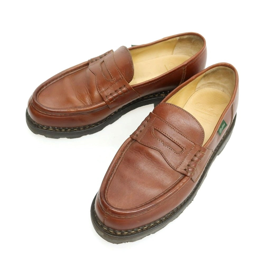 【中古】パラブーツ Paraboot REIMS コインローファー ブラウン【 8.5 】【 状態ランクB 】【 メンズ 】