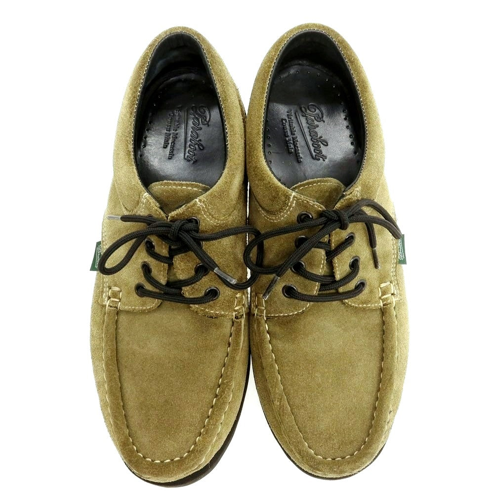 【中古】パラブーツ Paraboot THIERS スエード モカシンシューズ オリーブ系【 9 】【 状態ランクB 】【 メンズ 】