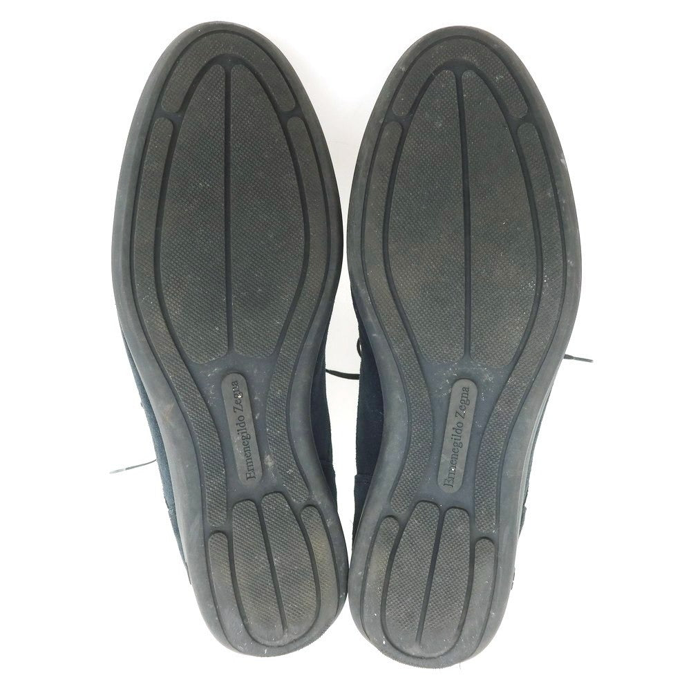 【中古】エルメネジルドゼニア Ermenegildo Zegna スエード チャッカブーツ ネイビー【 9EEE 】【 状態ランクB 】【 メンズ 】