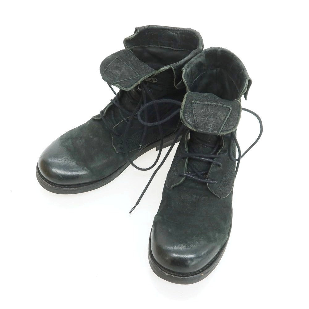 【中古】デンハム DENHAM USED加工 レースアップブーツ ブラック【 40 】【 状態ランクB 】【 メンズ 】