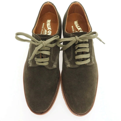 【中古】ウォークオーバー WALK OVER スエード ダービーシューズ オリーブ【 8 1/2 】【 状態ランクA 】【 メンズ 】