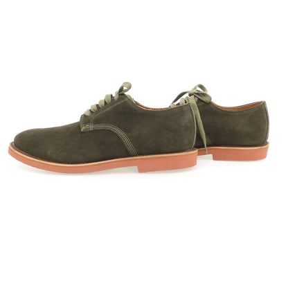 【中古】ウォークオーバー WALK OVER スエード ダービーシューズ オリーブ【 8 1/2 】【 状態ランクA 】【 メンズ 】