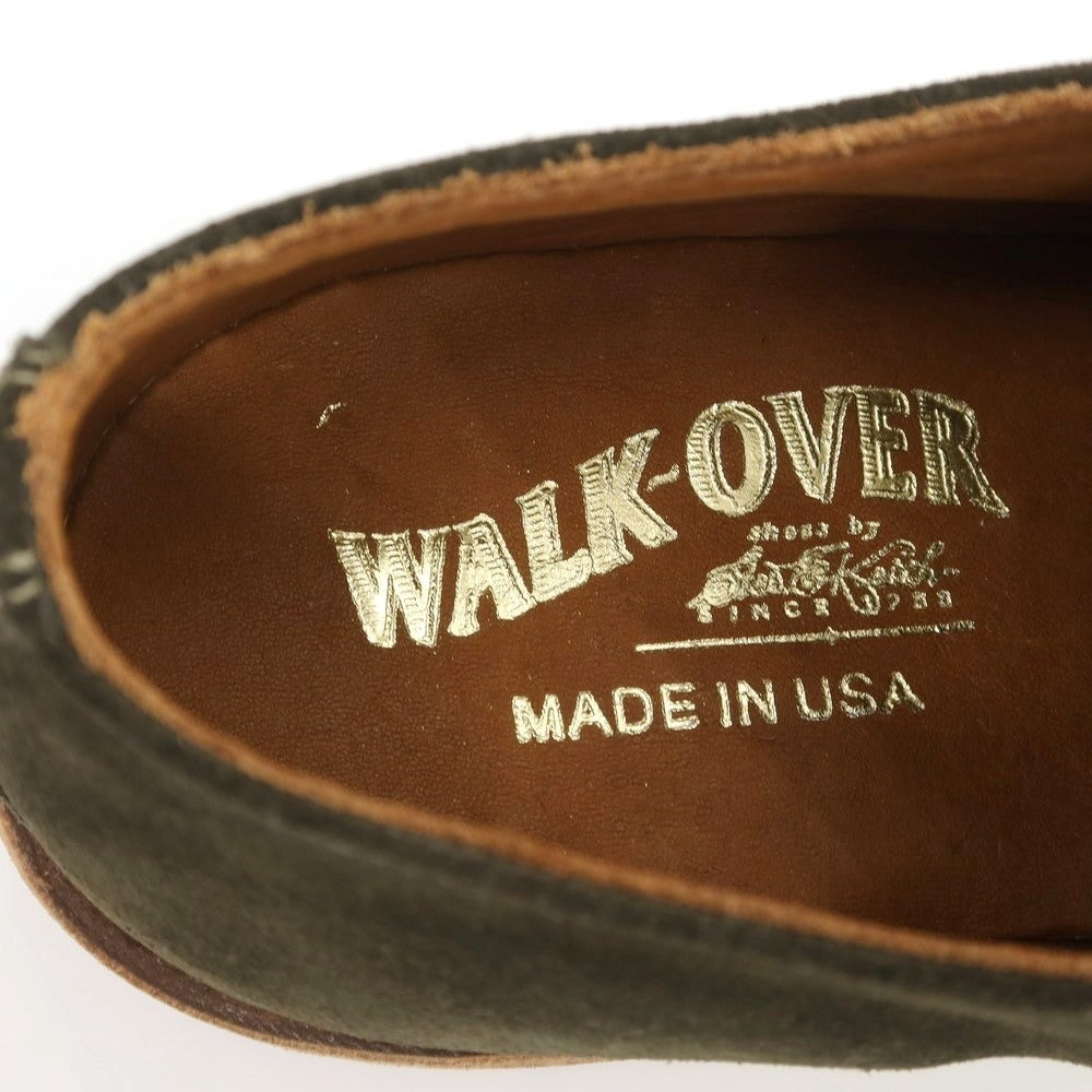 【中古】ウォークオーバー WALK OVER スエード ダービーシューズ オリーブ【 8 1/2 】【 状態ランクA 】【 メンズ 】