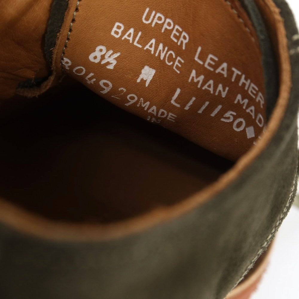 【中古】ウォークオーバー WALK OVER スエード ダービーシューズ オリーブ【 8 1/2 】【 状態ランクA 】【 メンズ 】