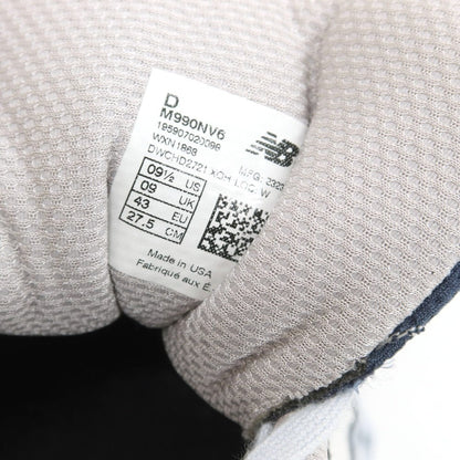 【中古】ニューバランス NEW BALANCE M990 NV6 USA製 スニーカー ネイビー【 27.5 】【 状態ランクA 】【 メンズ 】