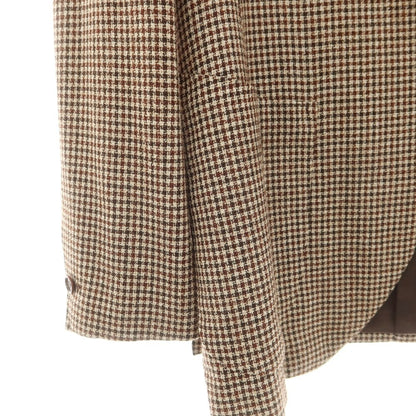 【中古】シャロン Sharon ウール系 チェック 3B テーラードジャケット ベージュxブラウン【 表記なし（S位） 】【 状態ランクB 】【 メンズ 】