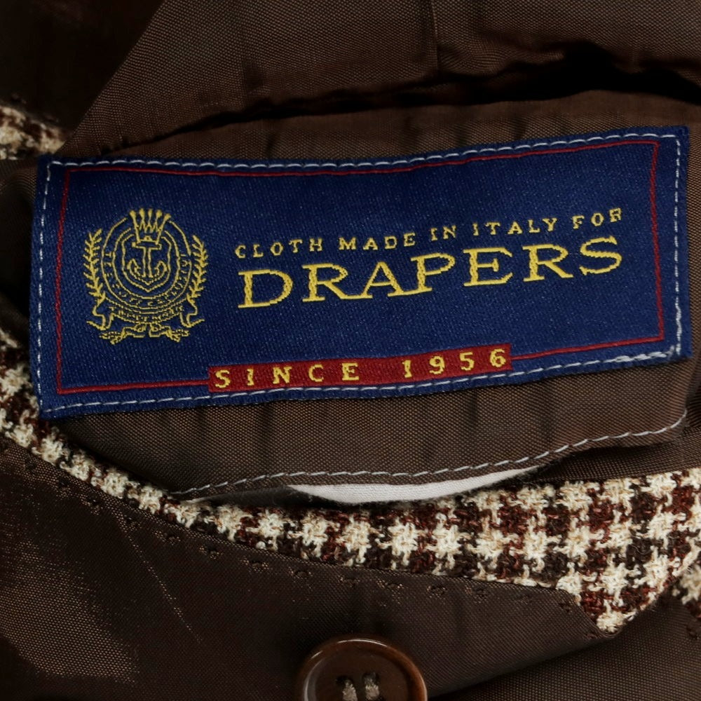 【中古】シャロン Sharon ウール系 チェック 3B テーラードジャケット ベージュxブラウン【 表記なし（S位） 】【 状態ランクB 】【 メンズ 】