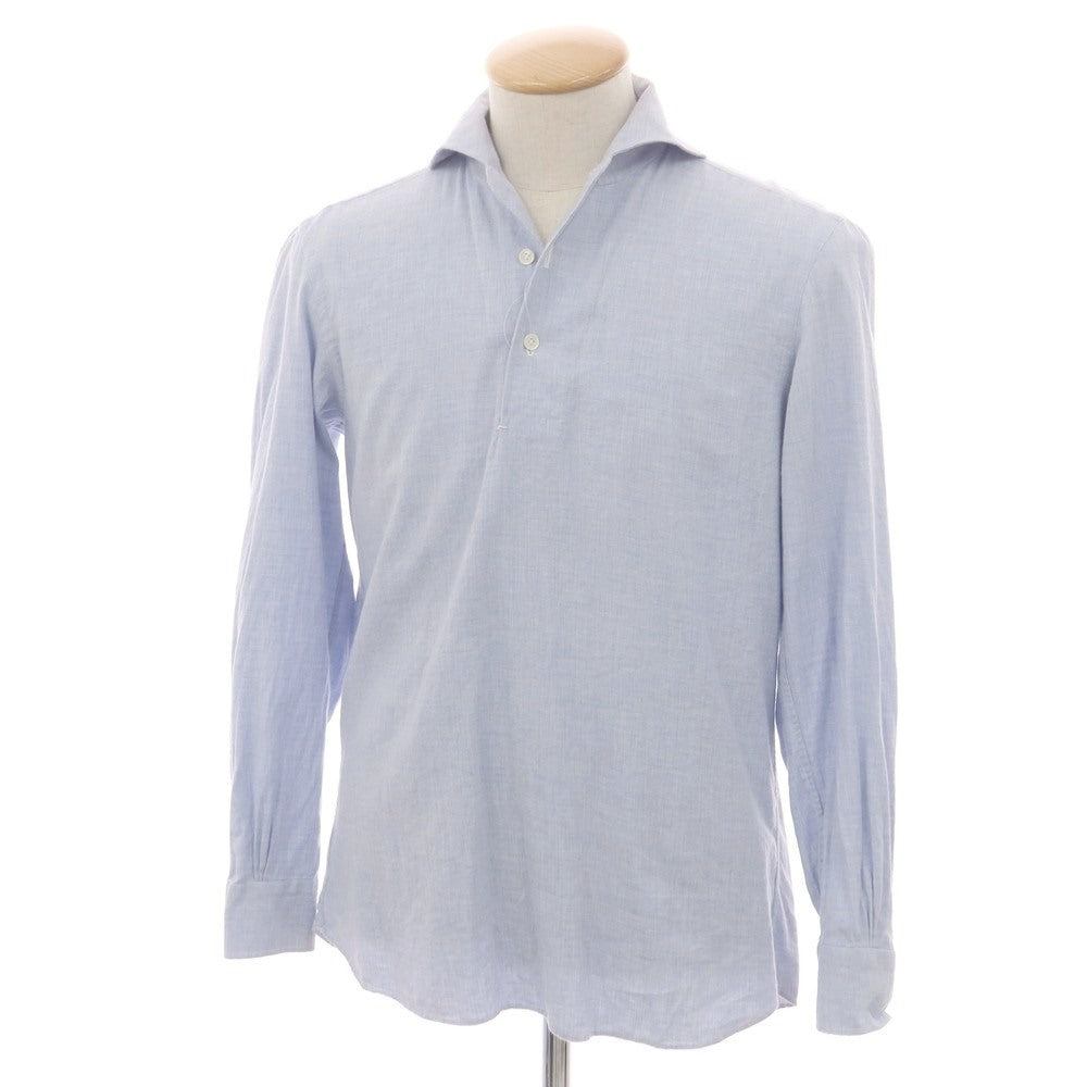 【中古】ジ イングレーゼ G.Inglese Sharon別注 コットン プルオーバー カジュアルシャツ ライトブルー【 38 】【 状態ランクD 】【 メンズ 】