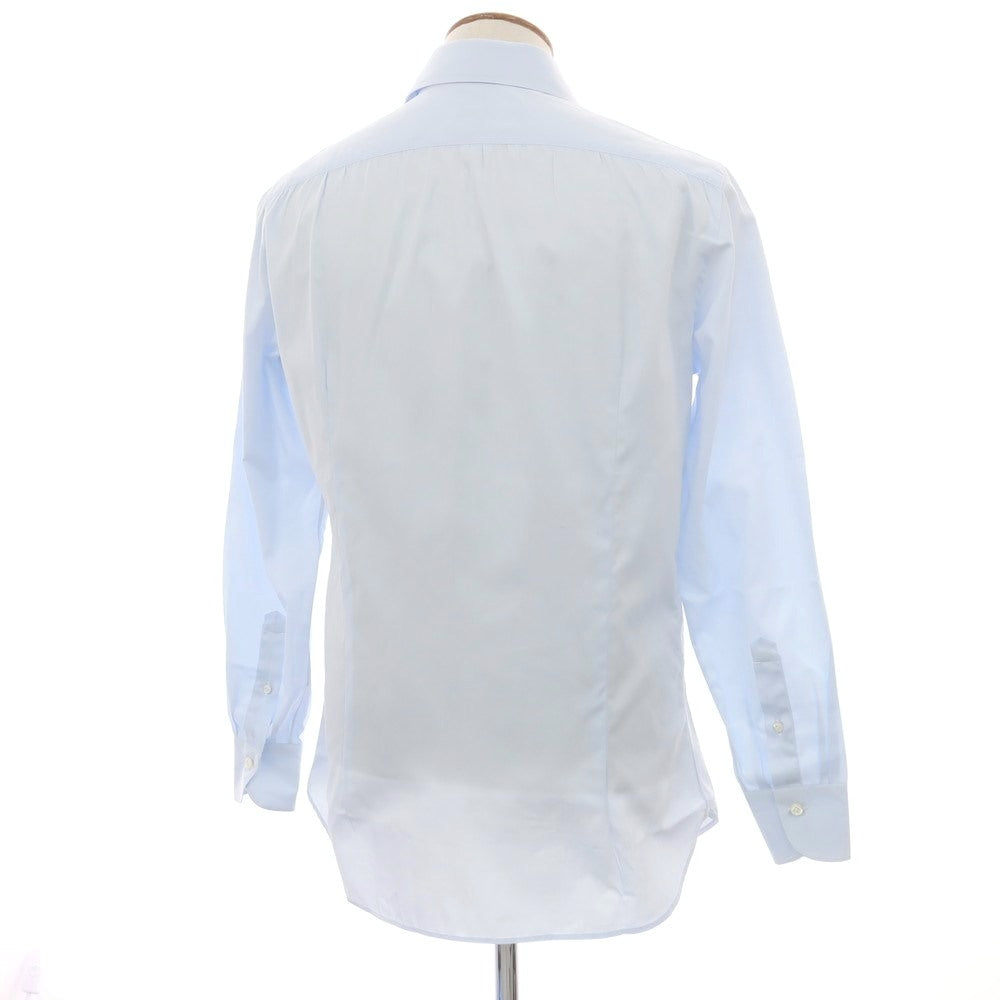 【中古】ルカ アヴィタービレ LUCA AVITAVIRE コットン ホリゾンタルカラー ドレスシャツ ライトブルー【 40 】【 状態ランクA 】【 メンズ 】