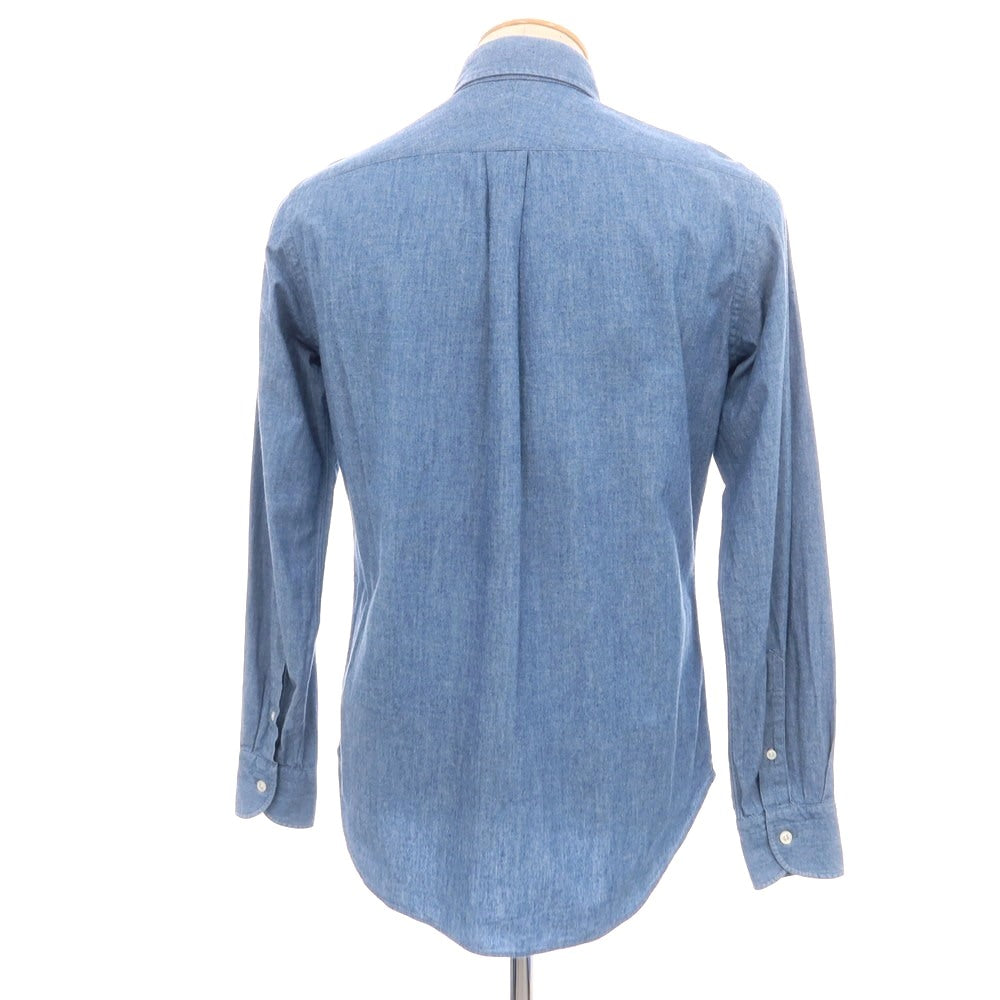 【中古】ビームスエフ BEAMS F コットン ボタンダウン カジュアルシャツ ブルー【 38 】【 状態ランクC 】【 メンズ 】