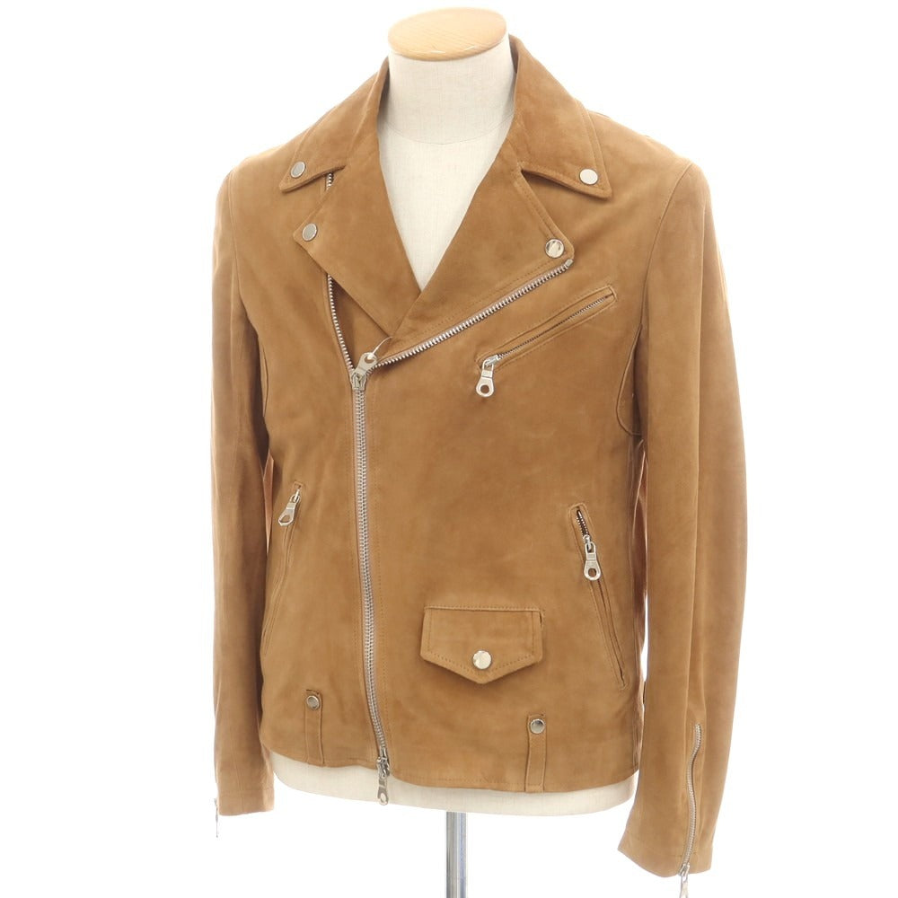 【中古】チンクアンタ Cinquanta ゴートスキンスエード ライダースジャケット ライトブラウン【 44 】【 状態ランクB 】【 メンズ 】