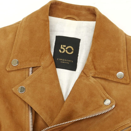 【中古】チンクアンタ Cinquanta ゴートスキンスエード ライダースジャケット ライトブラウン【 44 】【 状態ランクB 】【 メンズ 】
