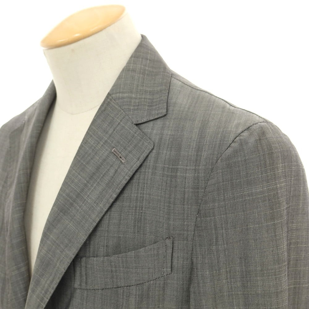 【中古】ボリオリ BOGLIOLI DOVER ウール アンコン テーラードジャケット グレー【 44 】【 状態ランクD 】【 メンズ 】