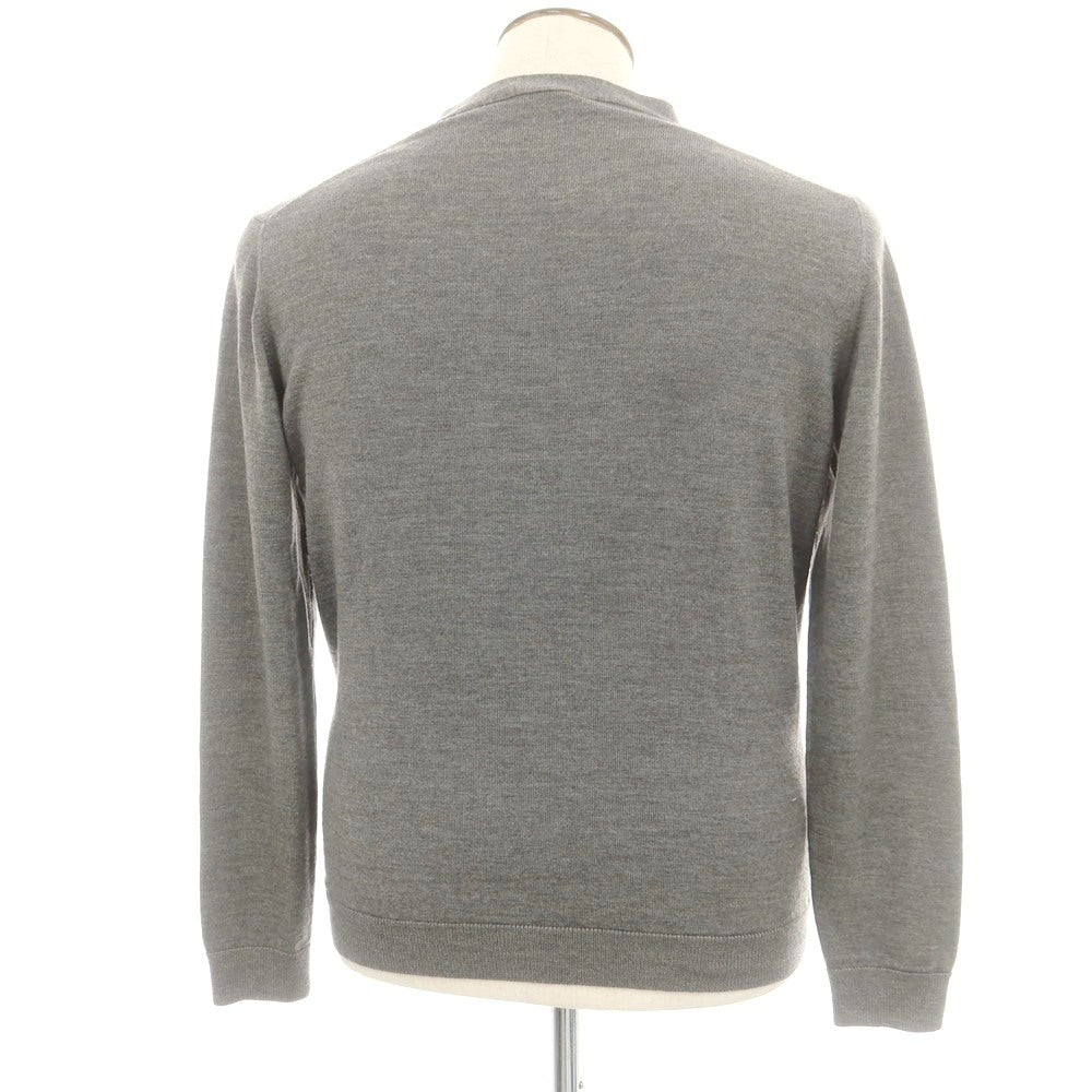 【中古】ロベルトコリーナ ROBERTO COLLINA ハイゲージ ウール カーディガン グレー【 50 】【 状態ランクB 】【 メンズ 】