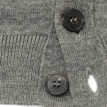 【中古】ロベルトコリーナ ROBERTO COLLINA ハイゲージ ウール カーディガン グレー【 50 】【 状態ランクB 】【 メンズ 】