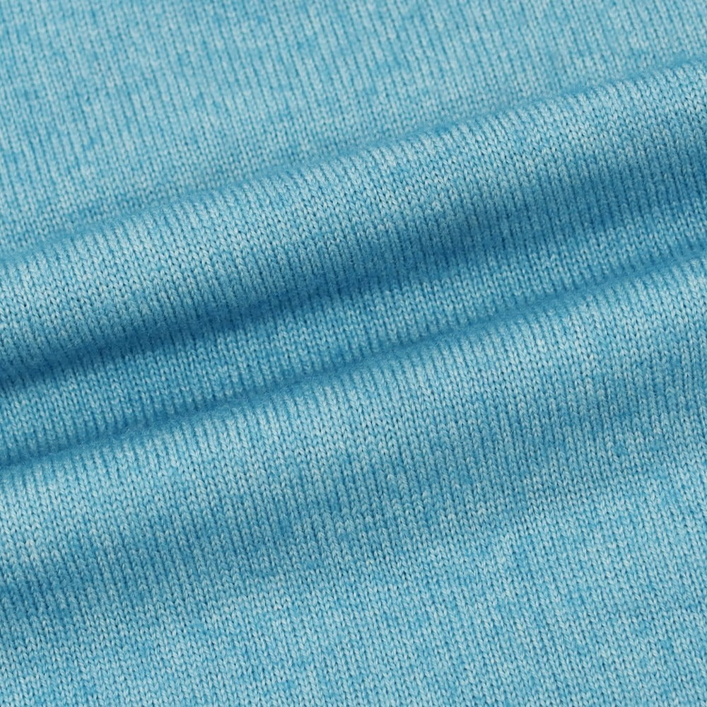 【中古】クルチアーニ CRUCIANI ガーメントダイ ウール Vネック プルオーバーニット ライトブルー【 48 】【 状態ランクC 】【 メンズ 】