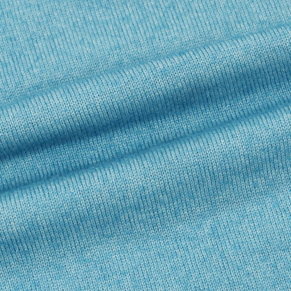 【中古】クルチアーニ CRUCIANI ガーメントダイ ウール Vネック プルオーバーニット ライトブルー【 48 】【 状態ランクC 】【 メンズ 】