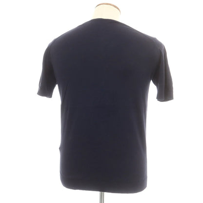 【中古】ジョンスメドレー JOHN SMEDLEY ハイゲージ シーアイランドコットン クルーネック 半袖 プルオーバーニット ネイビー【 M 】【 状態ランクB 】【 メンズ 】