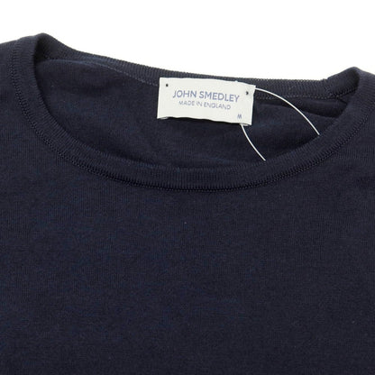 【中古】ジョンスメドレー JOHN SMEDLEY ハイゲージ シーアイランドコットン クルーネック 半袖 プルオーバーニット ネイビー【 M 】【 状態ランクB 】【 メンズ 】